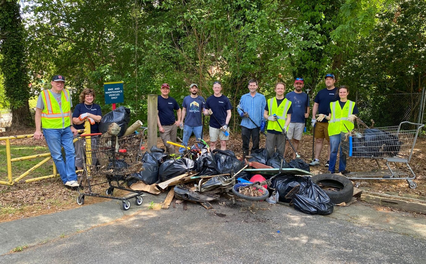 image for Wooten Staff Cleans Up with Raleigh's Adopt a Stream Program
